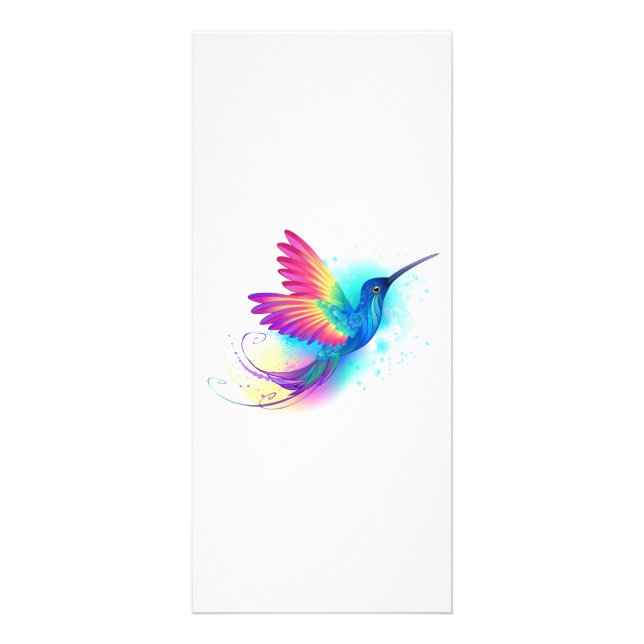 Exotic Rainbow Hummingbird Reklamkort (Framsidan)