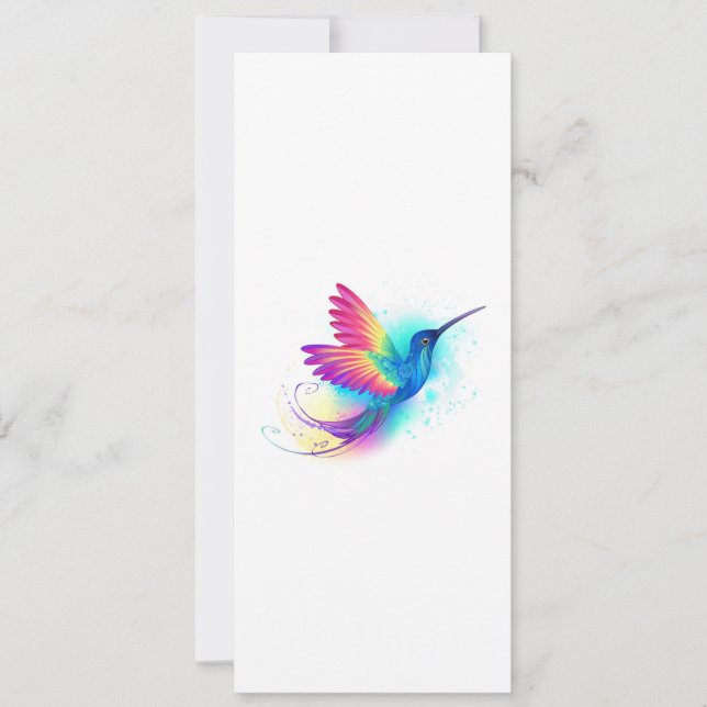 Exotic Rainbow Hummingbird Spara Datumet (Framsida)