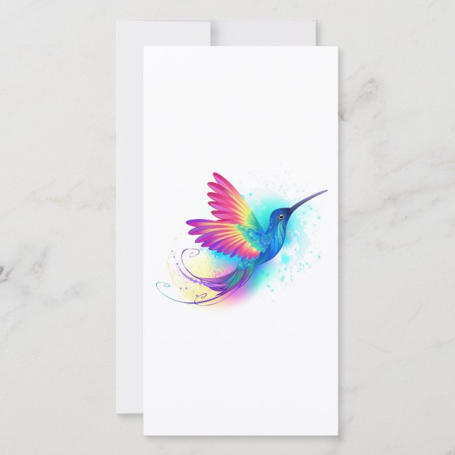 Exotic Rainbow Hummingbird Spara Datumet (Framsida)
