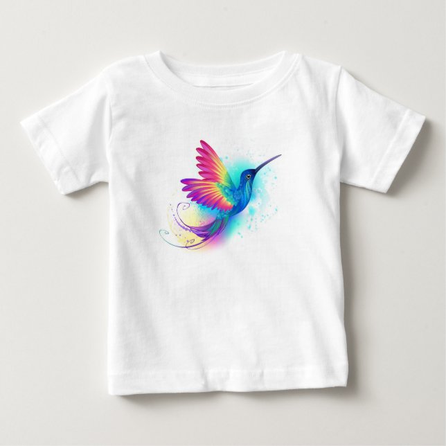 Exotic Rainbow Hummingbird T Shirt (Framsida)