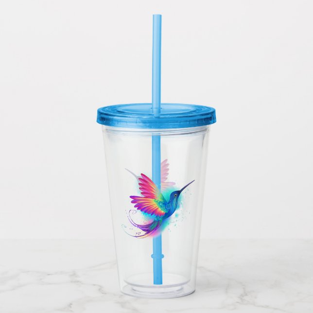 Exotic Rainbow Hummingbird Take Away Mugg (Framsida)