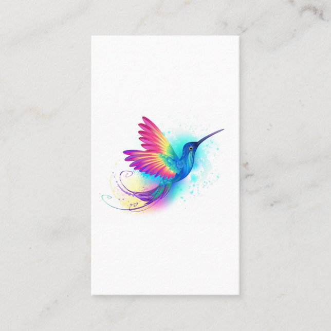 Exotic Rainbow Hummingbird Tidsbeställning Kort (Framsida)