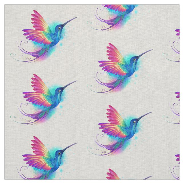 Exotic Rainbow Hummingbird Tyg (Prov)