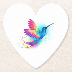 Exotic Rainbow Hummingbird Underlägg Papper