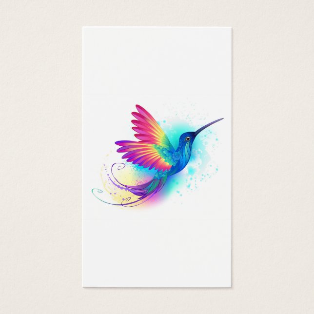 Exotic Rainbow Hummingbird Visitkort (Framsidan)