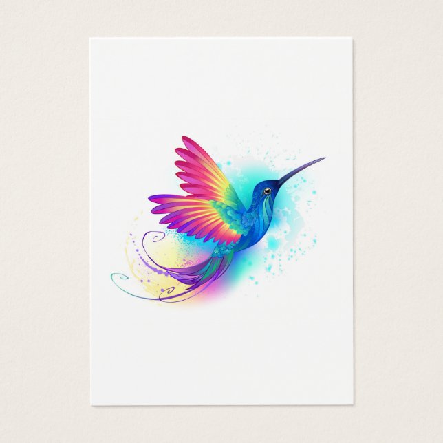 Exotic Rainbow Hummingbird Visitkort (Framsidan)