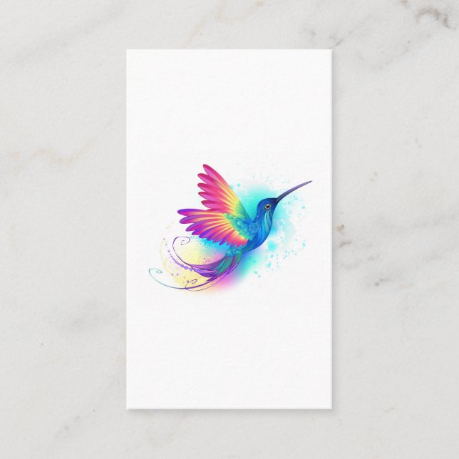 Exotic Rainbow Hummingbird Visitkort (Framsida)