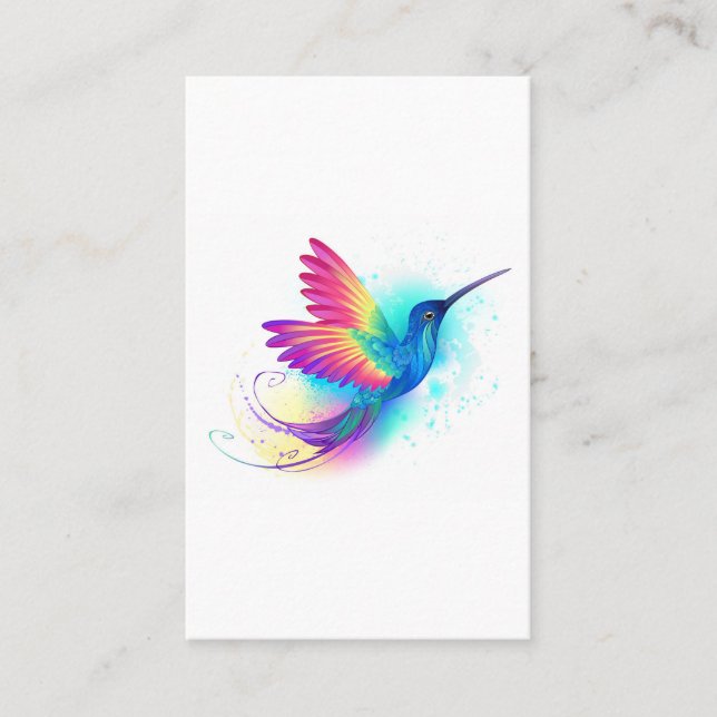 Exotic Rainbow Hummingbird Visitkort (Framsida)