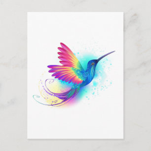 Exotic Rainbow Hummingbird Vykort