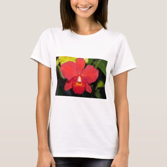 Exotic Red Orchid T Shirt (Framsida)