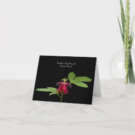 Exotic Red Passion-Flower Collecable Hälsning Kort