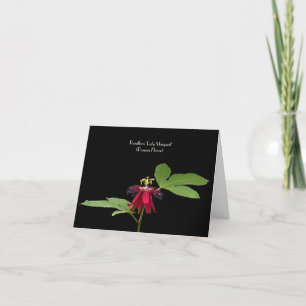 Exotic Red Passion-Flower Collecable Hälsning Kort