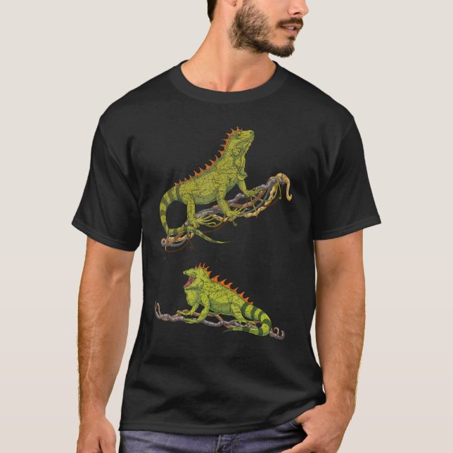 Exotic Reptile Iguana Lizard Animal Wildlife Igua T Shirt (Framsida)