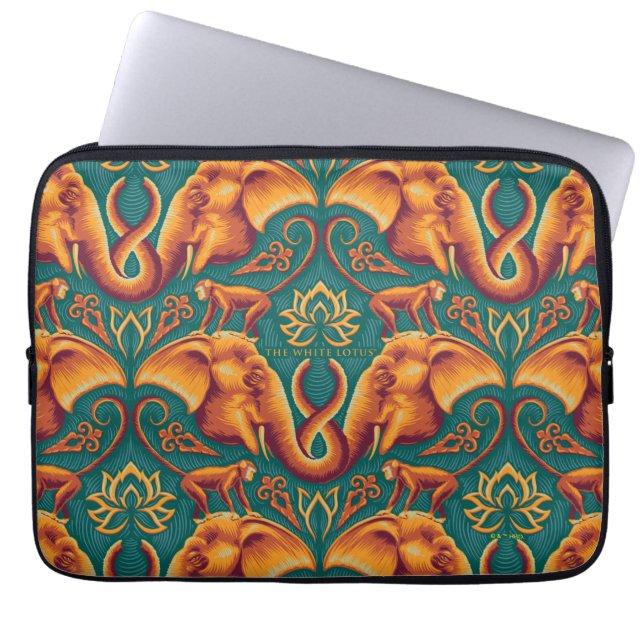 Exotic Safari Tapestry Mönster - White Lotus Laptop Fodral (Framsidan)
