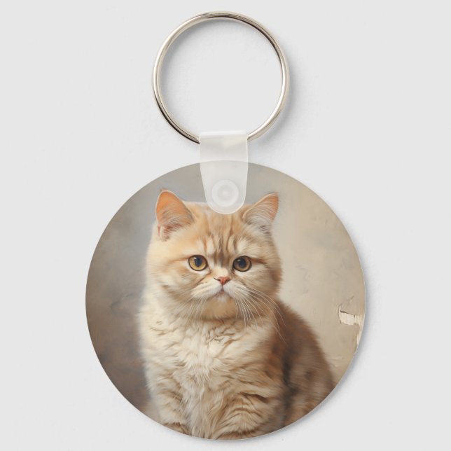 Exotic Shorthair cat Nyckelring (Framsida)