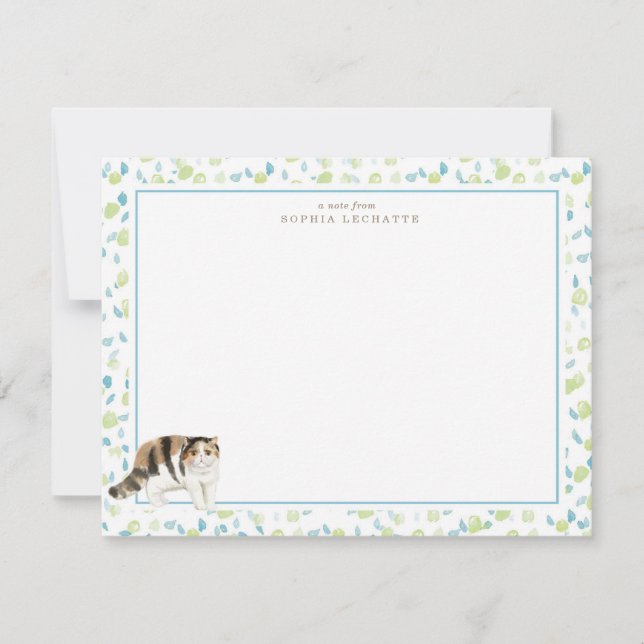 Exotic Shorthair Cat Personlig Stationery Anteckningskort (Framsida)