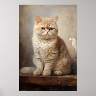 Exotic Shorthair cat Poster