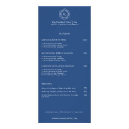 Exotic Spa Deep Cyan Hälsa Massage Professionell Reklamkort