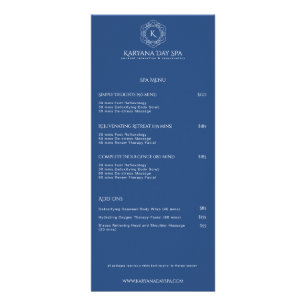 Exotic Spa Deep Cyan Hälsa Massage Professionell Reklamkort