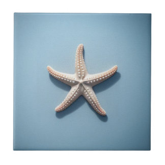 Exotic Starfish with Blue Blackground Kakelplatta
