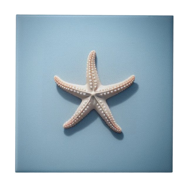 Exotic Starfish with Blue Blackground Kakelplatta (Framsidan)
