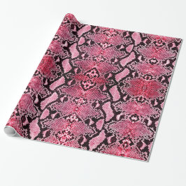 Exotic Strawberry Rosa Python Snakeskin Presentpapper