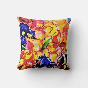 Exotic Summer Abstrakt Bloom Flowers Kudde