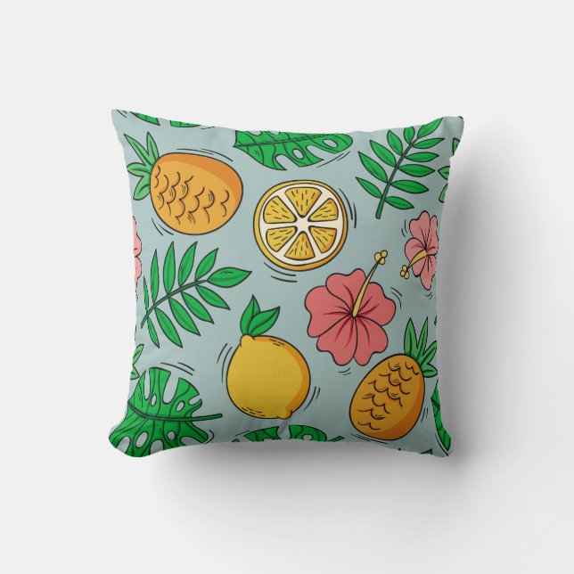 Exotic Summer Färg Kudde (Framsida)