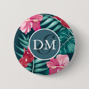 Exotic Summer Flowers Monogram Knapp