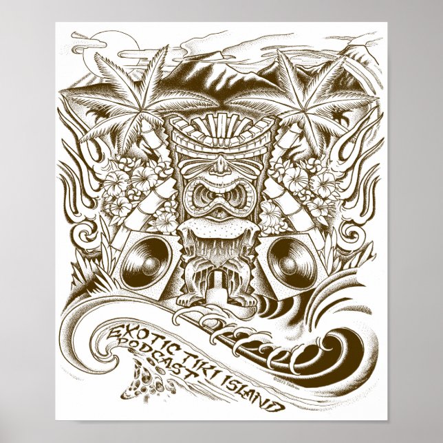 Exotic Tiki Island Podcast Poster (Framsidan)