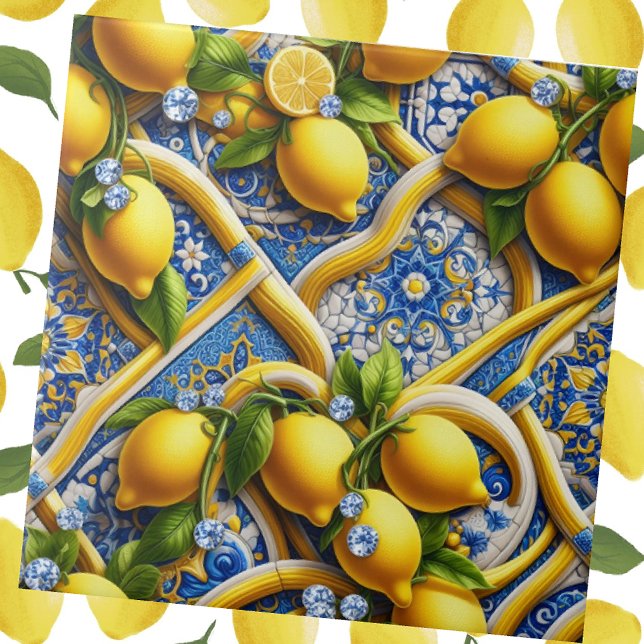 Exotic Tile Accents | Moroccan Mediterranean Lemon Kakelplatta (Skapare uppladdad)
