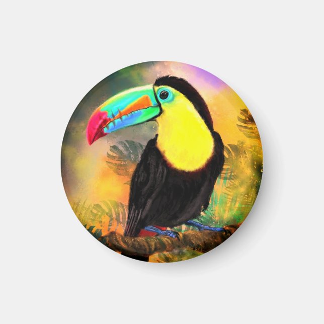 Exotic Toco Toucan Bird Magnet (Framsidan)