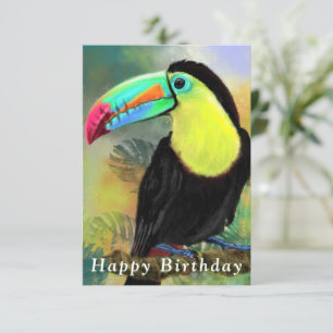 Exotic Toco Toucan Birthday Card