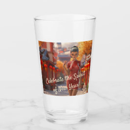 Exotic Toon Girl firar kinesiska nyår Glaskopp