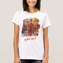 Exotic Toon Girl firar kinesiska nyår T Shirt