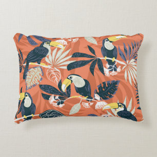 Exotic Toucan Jungle Scene Prydnadskudde