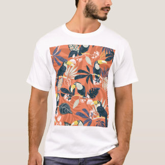 Exotic Toucan Jungle Scene T Shirt