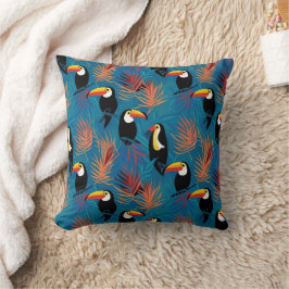 Exotic Toucan Pillow Vibrant Tropical Bird Mönster Kudde
