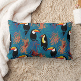 Exotic Toucan Pillow Vibrant Tropical Bird Mönster Lumbarkudde