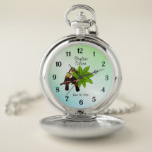 Exotic Toucans Bröllop Namn & Date Grönt