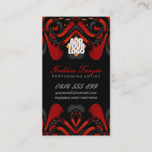 Exotic Tribal Goddess Red+Black-Affärskortet Visitkort