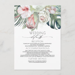 Exotic Tropical Beach Wedding Information Guest Tilläggskort