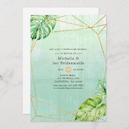 Exotic Tropical Geometric Bridesmaids Luncheon Inbjudningar
