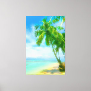 *~* Exotic Tropical HANDFLATAN Träd Beach AP13 Canvastryck
