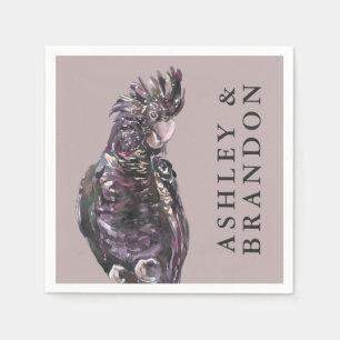Exotic Tropical Lila Parrot med Namn Pappersservett
