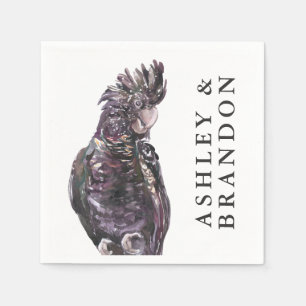 Exotic Tropical Lila Parrot med Namn Pappersservett