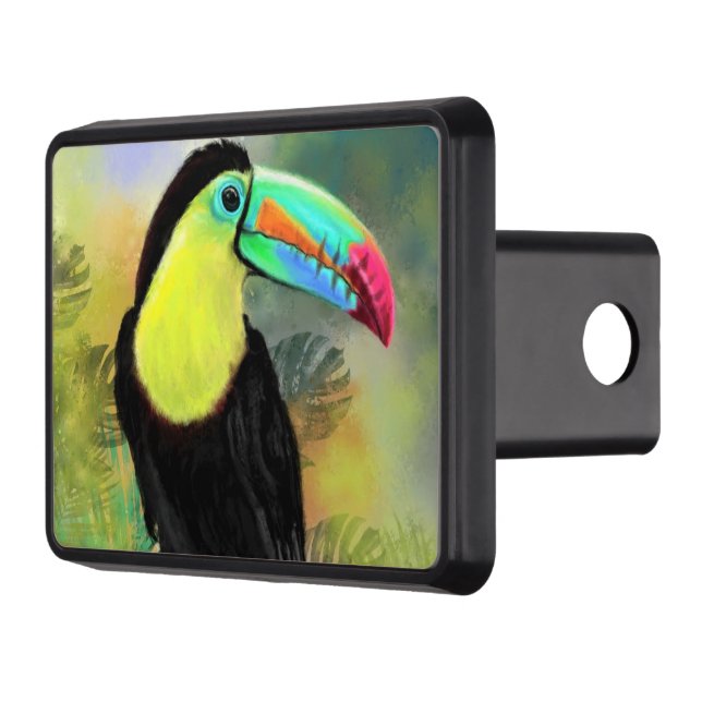 Exotic Tropical Toco Hitch Cover Toucan Bird Dragkroksskydd (Vänster)