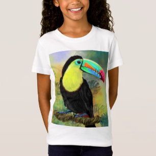 Exotic Tropical Toco Toucan Bird - Miged Paes T Shirt