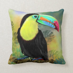 Exotic Tropical Toco Toucan Bird - Painting Miged Kudde