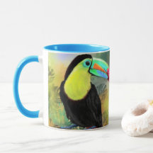 Exotic Tropical Toco Toucan Bird - Painting Miged